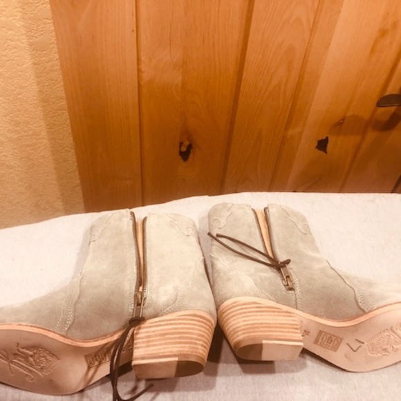 Free People New Frontier Western Dusty Mint suede 36.5 - Picture 7 of 11